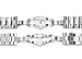 iStrap 24mm Curved End Stainless Solid Steel Polished Metal Watch Bracelet for Panerai 44mm Cases