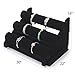 TWING 3 -TIER Scrunchie Holder Stand Black Velvet Bracelet Holder -Watch Necklace Jewelry Display Stand and Organizer Rack