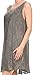 Sakkas 16608 - Vilaya Short Sleeveless Embroidered Sequin Tank Top Caftan Dress / Cover Up - Dark Grey - OS