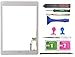 Touchscreen Replacement for Apple iPad Air Front Touch Panel Touch Screen Digitizer + Home Button and Flex Cable + Adhesive Tape Assembly (Black) with SlyPry® Tool kit (White)