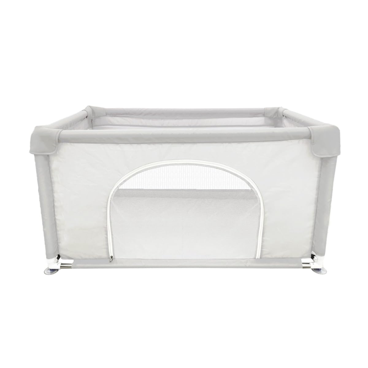 ベビーサークル Hugmuu コンパクト 120cm×70cm 長方形 小さめ メッシュ サークル 扉付き プレイヤード 自立式 ベビーゲート ベビー フェンス 滑り止め 洗濯可能 洗える 赤ちゃん 子供 (120cm✕70cm)商品画像