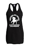 Unicorns are Awesome - Women's Racerback Black Tank Top