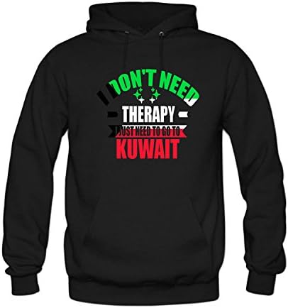 FPPING Men's I Don't Need Therapy I Just Need To Go To Kuwait Hoodie