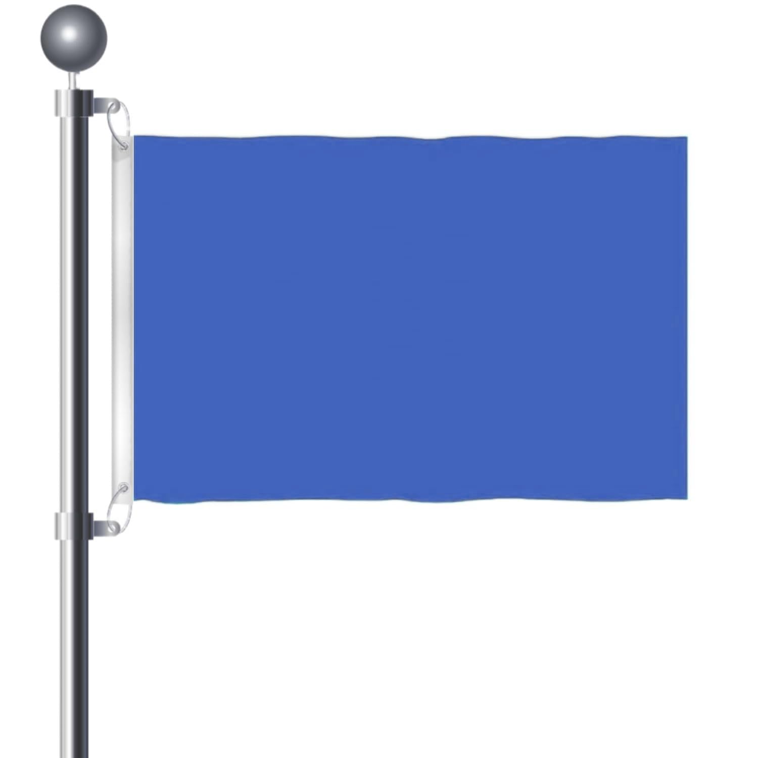 5ft x 3ft Blue Flags and Banners Pennant Double Stitched Vivid Color Plain BlueRed Flags Polyester Decoration for Garden Room Game Parade Sport Events Festival Party 90 X 150cm with Brass Grommets — image 1