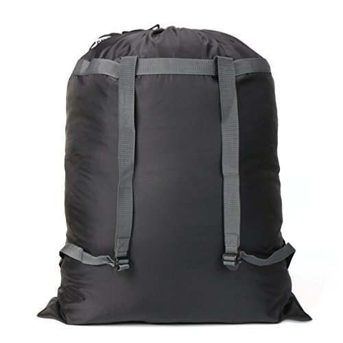 Extra Large Laundry Bag [26''x34''] Sturdy rip and tear resistant polyester material with drawstring closure. Ideal machine washable laundry bags for college, dorm and apartment dwellers-black