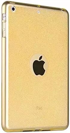 Ceslysun iPad Mini 4 7.9" Case Shiny Sparkle Glitter Bling Case Clear Soft TPU Transparent Gel Silicone Bumper Tab Case[Scratch Resistant] Skin Cover for Apple iPad Mini 4 7.9" (Orange)