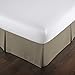 Southshore Fine Living, Inc. Queen Size Bed Skirt, 15-Inch Drop Pleated Bed Skirt for Queen Mattress, Dust Ruffle for Queen Size Bed, Taupe