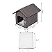 Pawhut Outdoor Heated Cat House - Brown