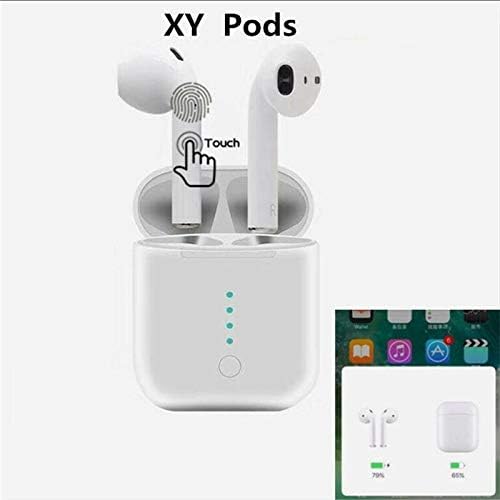 2019 Newest XY Pods Battery pop up Mini Wireless Bluetooth 5.0 Connect Headphone for All Smartphones (White)