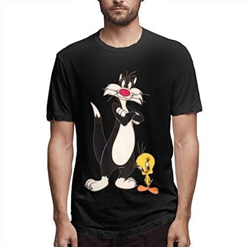 RoyMGonzalez Mens and Boys Sylvester Cat and Tweety Bird Classic Print Cool Tee Casual T-Shirt