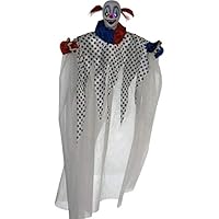 Haunted Hill Farm Life-Size 45-in. Animatronic Clown, Indoor/Outdoor Halloween Decoration, Light-up Colorful Eyes, Spinning, Battery-Operated, HHCLOWN-14HLSA, Multi Haunted Hill Farm Life-Size 45-in. Animatronic Clown, Indoor/Outdoor Halloween Decoration, Light-up Colorful Eyes, Spinning, Battery-Operated, HHCLOWN-14HLSA, Multi
