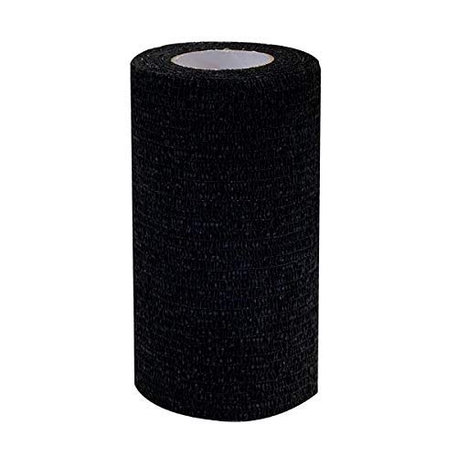 Dexter Cohesive Bandage Tape - 5cm x 4.5m Box of 6 Rolls - Sports Tape, Support Tape, Vet Wrap - Black