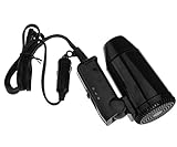 Micro Trader Small 12V Black Compact Travelling Festival & Camping Portable In Car Hair Dryer