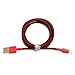 Tera Grand - Apple MFi Certified Lightning to USB-A Braided Cable for iPhone 14/13/12/11 Pro Max Mini, SE XS Max XR X, 8/7/6 Plus, iPad, AirPods, 4 ft Red/Black, (APL-WI114-RDBK)