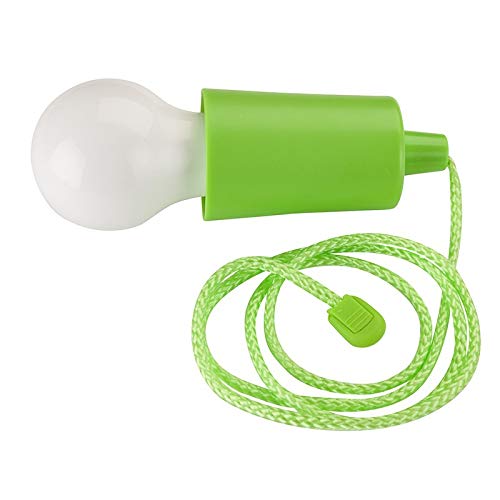 HUAXIE LED Pull Cord Tent Light, Portable Hanging Camping Lantern Indoor Outdoor for Home Decorations LED Lights (Green)