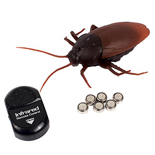 Giveme5 Infrared Remote Control Mock Fake Cockroach RC Toy Prank Insects Joke Scary Trick Bugs for Party