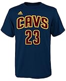 Lebron James Cleveland Cavaliers #23 Kids NBA Name and Number Jersey T-Shirt Navy Kids Medium 5/6