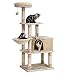 FEANDREA Cat Tree with Scratching Board, Basket Lounger and Large Cave UPCT60M