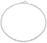 Bling Jewelry Sterling Silver Anklet Singapore Chain Ankle Bracelet Italy