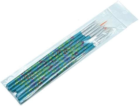 So Beauty Professional Nail Art Detailed Painting Pen Sable Brush Set of 7, Multicolor