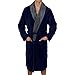 Regency New York Coral Fleece Robe (XX-Large/XXX-Large, Navy Contrast Grey Collar)