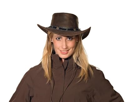 Pfiff 101003 Westernhut Texas, Rauleder, Cowboyhut, Hut Western Cowboy, Braun