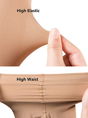 MOLLDAN Girls' Dance Ballet Tights for Women Pro Ultra Soft Convertible Transition Tight(Toddler/Little Kids/Adult/Student/Big Kid)(1P XL Skin) - Thumbnail 4