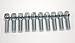(10) Extended UberTechnic Silver Lug Bolts 12x1.5 (45mm Shank) Cone Seat Compatible With BMW 128i 135i 318i 320i 325i 328i 335i M3 525i 528i 530i 535i M5 Z3 Z4 E36 E46 E60 E90 E92 E93