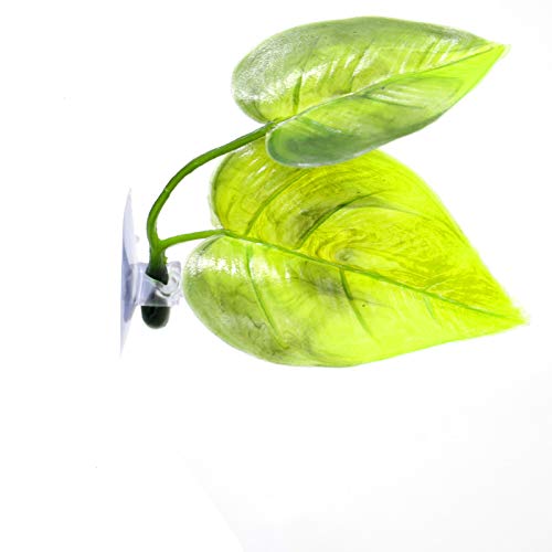 AQUEENLY Betta Hammock Leaf with Suction Cup, Fish Habitat Plastic Aquarium Plant - Thumbnail 4