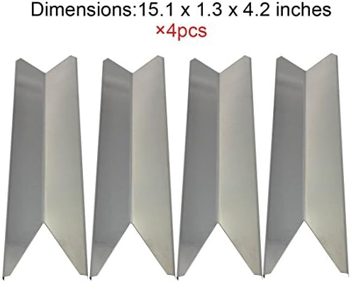 The Red BBQ 91191(4-pack) Stainless Steel Heat Plate Replacement for Select Gas Grill Models by Kenmore, Nexgrill and Others