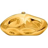 Acrylic Shell Clutch Purse for Women Metallic Evening Bag Large Designer Acrylic Handbag for Wedding Party Prom