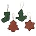 Felt Christmas Ornament, Holiday Ornaments Set (4 Designs, 16 Pack)