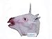 Lubber Novelty Halloween Costume Latex Animal Mask, Unicorn Horse Head Multicolored