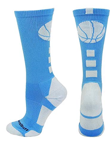 MadSportsStuff Basketball Socks for Boys Girls - Athletic Crew Socks - Youth and Adult Sizes