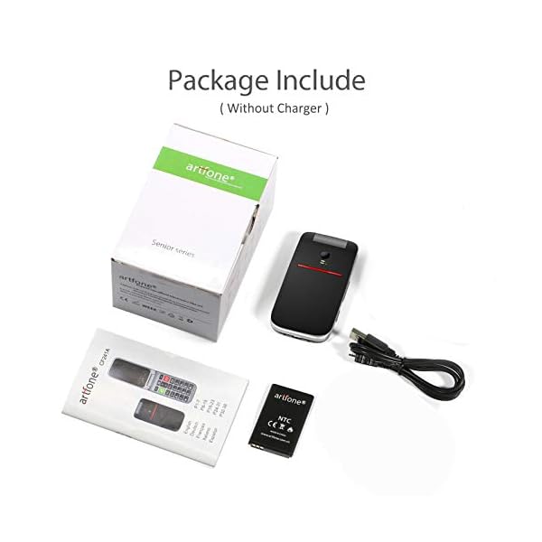 artfone-CF241A-Big-Button-Mobile-Phone-for-Elderly-Senior-Flip-Mobile-Phone-With-24-LCD-Display-SOS-Button-Talking-Number-Dual-SIM-Unlocked-Torch-Side-Buttons-Bluetooth-CameraBlack artfone CF241A Big Button Mobile Phone for Elderly, Senior Flip Mobile Phone With 2.4" LCD Display | SOS Button | Talking Number | Dual SIM Unlocked | Torch Side Buttons | Bluetooth | Camera(Black)