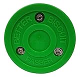 Better Biscuit Passer Off-Ice Stickhandling & Passing Puck This Biscuit is Great for Street Hockey, Green