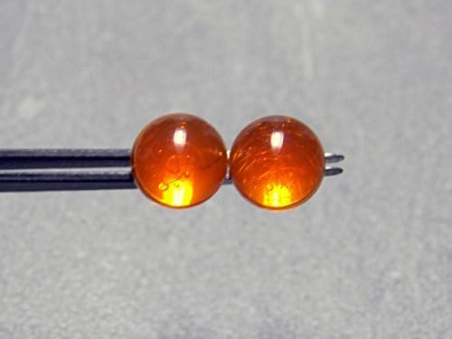 8mm American Fire Opal and Sterling Silver Post Earrings