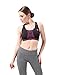 Welcos Women Wirefree Sports Push Up Support Bras Removable Padded Low Back Rose M