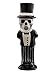 Love Never Dies Skeleton Bride and Groom Kissing Magnetic Salt and Pepper Shaker