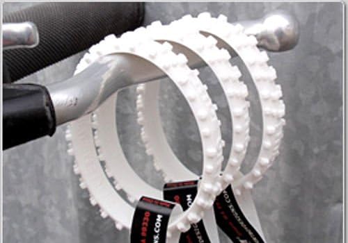 SET OF FIVE WHITE KNOBBY DIRTBIKE TIRE WRISTBAND moto x bracelet 450 250 crf yz