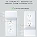 Wall Plate Cover，B-Land Easy Install Outlet Cover Plate with Dual High Speed USB Chargers (Duplex)