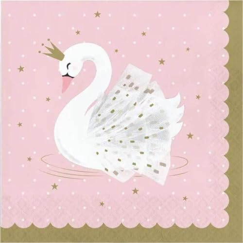Stylish Swan Napkins, 16 ct at Amazon
