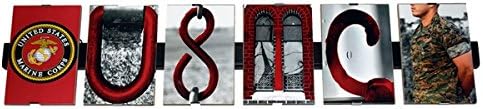 USMC United States Marine Corps Photograph Letter Word Art Alphabet Creative Home Decor Office Gift Present 4 X 6 Professional Pictures Display Real Objects Devil Dog Leatherneck Pics Only U Frame It