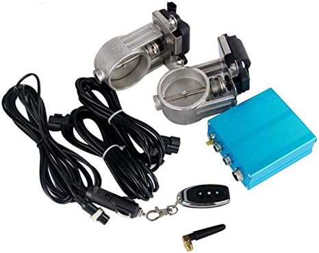 SHIMOTOO Modified Auto Parts, 63mm/76mm Vacuum Exhaust Cut Off Electric Control Valve Valve Kit & Vacuum Valve 2 Sets