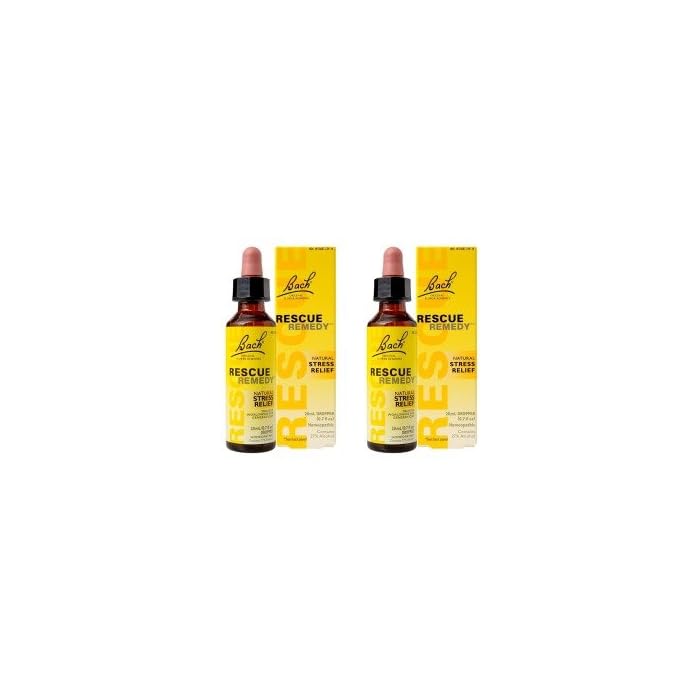 Bach Rescue Remedy Original Natural Stress Relief Flower Essence Dropper FamilyValue 2Pack (20ml)