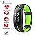 MICROTELLA Smart Fitness Tracker, Activity Watch Waterproof, Smart Band with Step Counter, Calorie Counter, Fit Bit Band, Fitness Tracker with Heart Rate Monitor for Android and iOS (Green/Black)