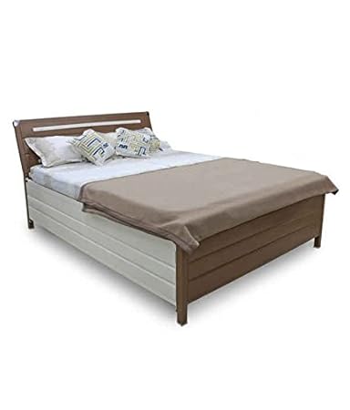 Royal Interiors King Size Metal Bed with Hydraulic Storage in Double Color Finish(2002, Metal)