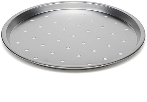 Large Pizza Crisper Tray Oven Baking Pan Roasting Tin Non Stick Pans 34cm