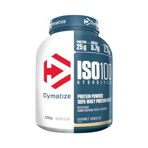 Dymatize ISO 100 Gourmet Vanilla 2,2 kg - Molkenprotein-Hydrolysat + Isolat Pulver