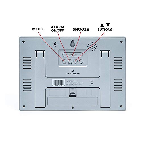 image for Marathon Large Digital Wall Clock with FoldOut Table Stand. Size is 9 